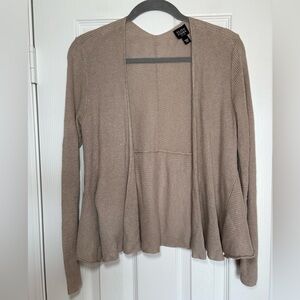 Eileen Fisher Petite 100% Linen Open Knit Cardigan Beige‎ PM